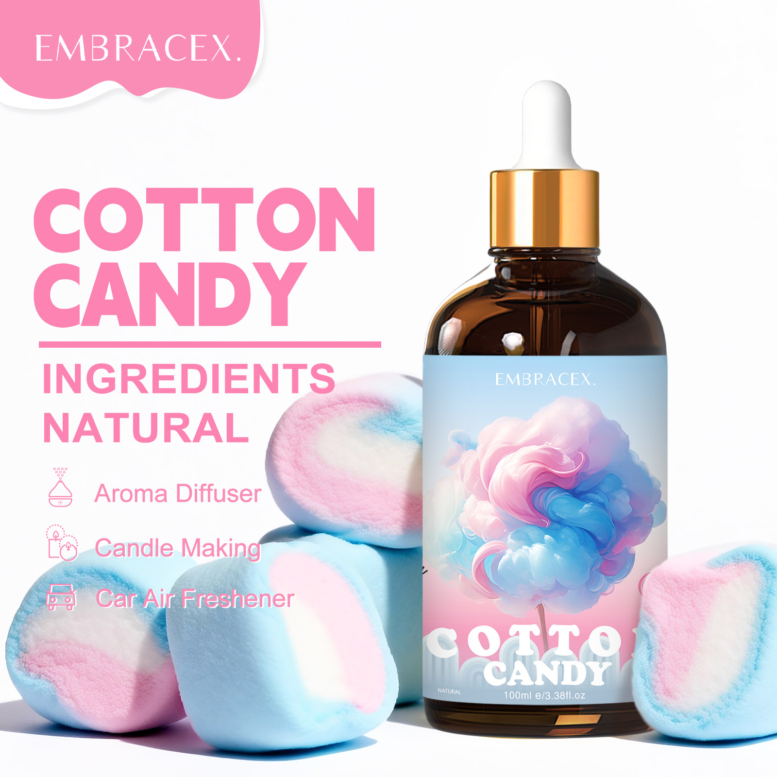 100ml Cotton Candy Fragrance O - Home Fragrance Gift recension och pris